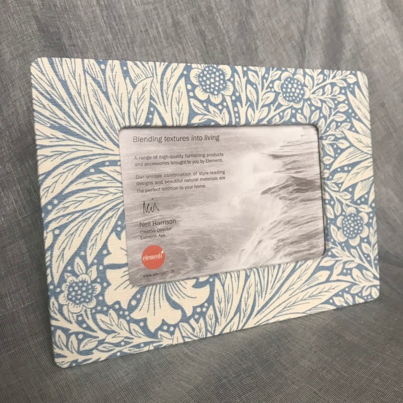 Morris & Co. 金盏花印花布 顶级工艺相框 4 x 6 (10 x 15 cm) - 画框/相框 - 木头 蓝色