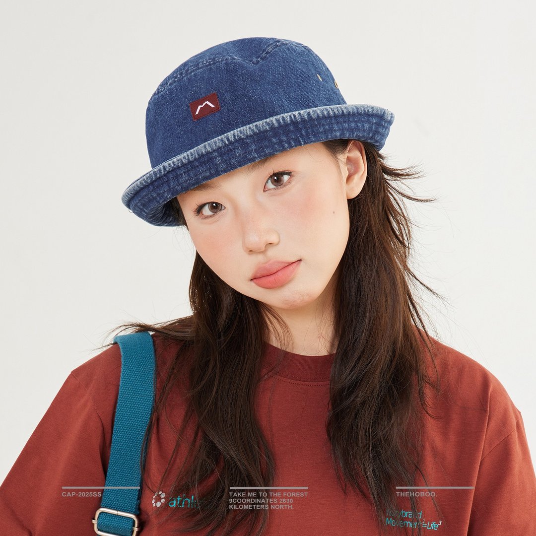 重工水洗牛仔渔夫帽子女春夏遮阳显瘦休闲盆帽百搭帽子潮秋季新款 - 帽子 - 其他材质 