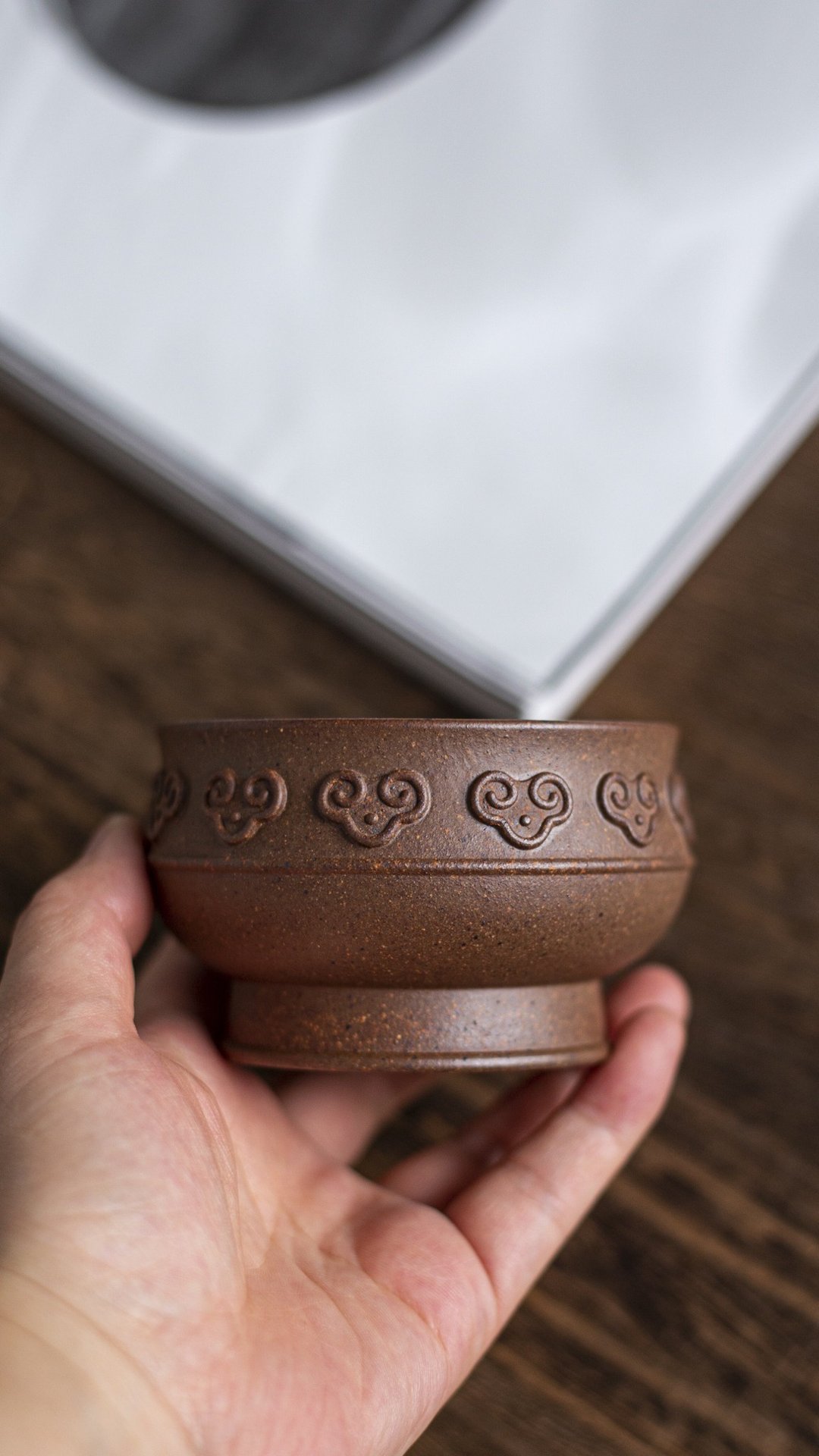 送礼紫砂壶茶壶慕古陈鸣远主人杯 做工超精细 泥料上乘 优质泥料 - 茶具/茶杯 - 陶 灰色