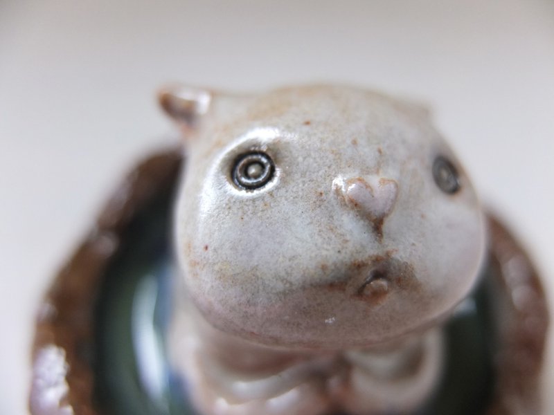 【陶】水池里的许愿猫- 小白 - 花瓶/陶器 - 陶 多色