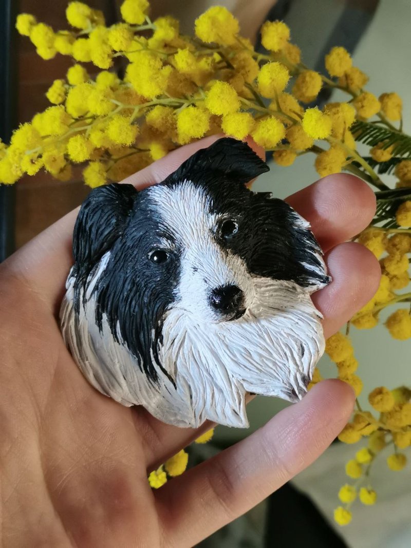 订制写实动物肖像狗胸针磁铁 - 胸针 - 其他材质 多色