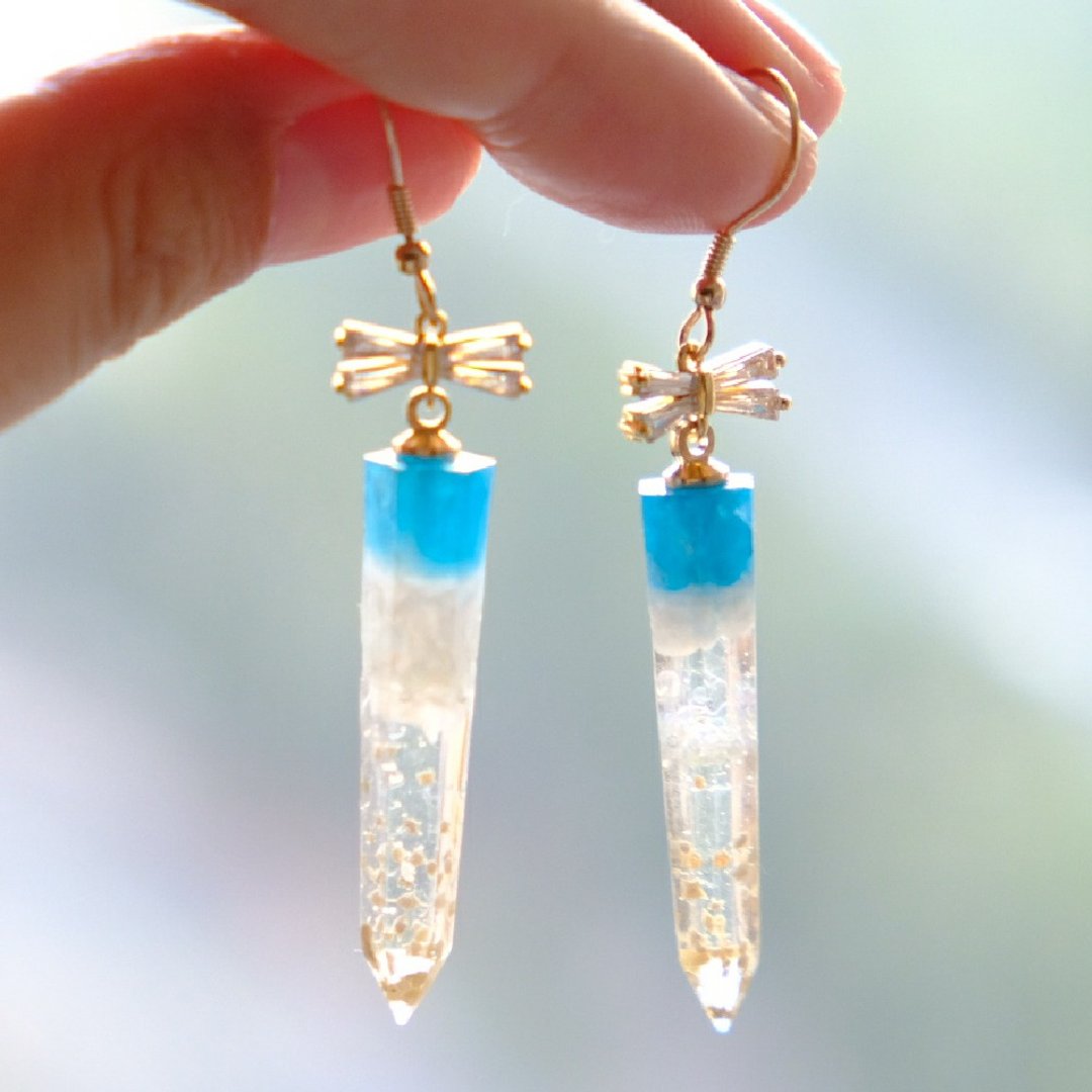 【トンボ 】The Dragonfly Star Sand Earrings 耳环 by ETPLANT - 耳环/耳夹 - 贝壳 透明