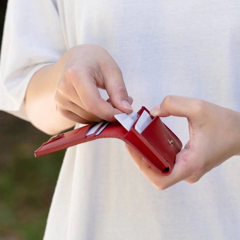 卡片夹 / 名片夹 意大利皮革 就职礼 新职场礼物 - 名片夹/名片盒 - 真皮 黑色