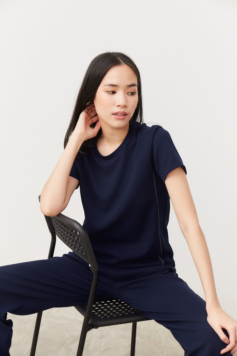 缝线设计T恤 - 女装 T 恤 - 聚酯纤维 