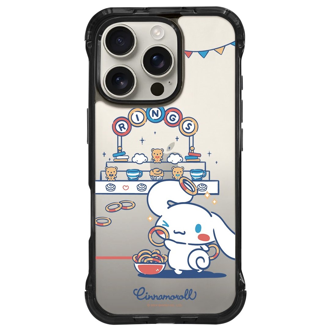 大耳狗 喜拿套圈圈 标准透黑支架手机壳 iPhone 16 15 14 Pro Max - 手机壳/手机套 - 其他材质 黑色