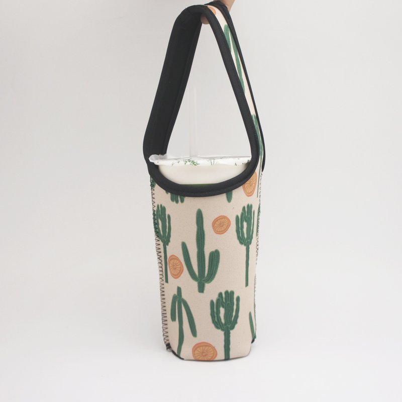 BLR 环保饮料提袋 保冰保温 张宁 联名款 植物 Ti 03 - 随行杯提袋/水壶袋 - 聚酯纤维 卡其色