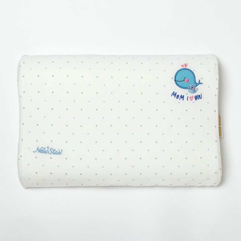 100%有机棉流线护颈记忆枕l午睡枕l休憩枕头l抱枕-MIT台湾制造 - 婴儿床上用品 - 棉．麻 蓝色