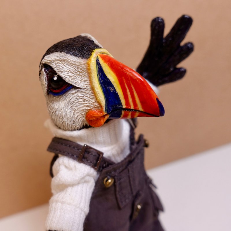 1:12 【海鹦Puffin】可动关节人型公仔 - 玩偶/公仔 - 树脂 黑色