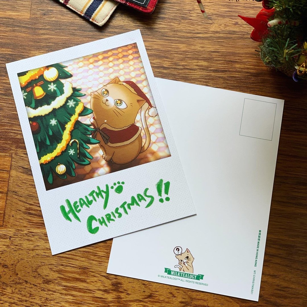 茶记曳猫过圣诞 postcard set (1套3张不同款) - 卡片/明信片 - 纸 多色
