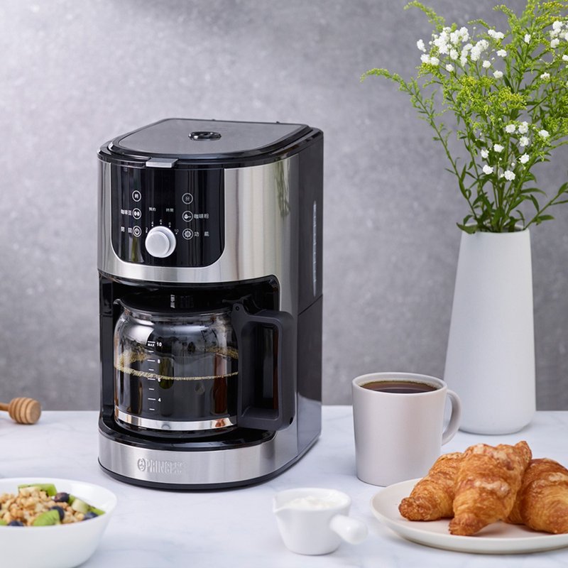 荷兰PRINCESS 全自动研磨1.2L美式咖啡机(2-10杯份) - 厨房家电 - 其他材质 银色