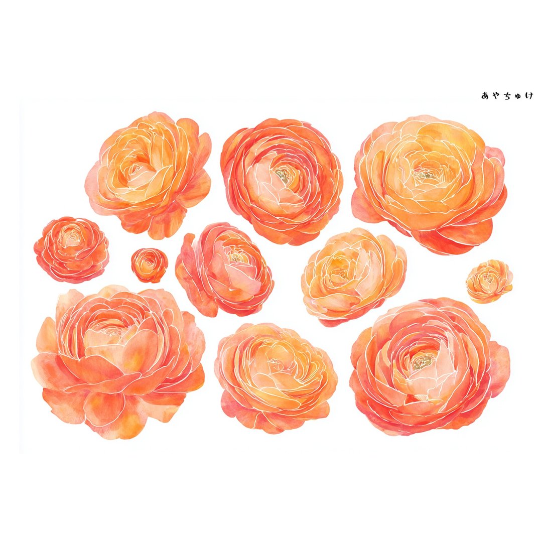 【10月新品4】20-22-0099 裁切纸・拼贴素材 陆莲花 - 贴纸 - 纸 