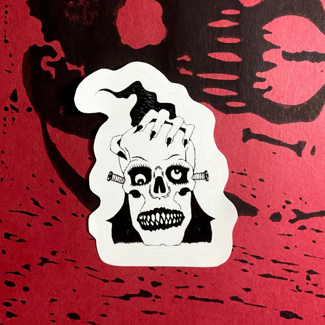 Better Make Up Your Skull 婢膝颅颜 - 贴纸 - 纸 黑色