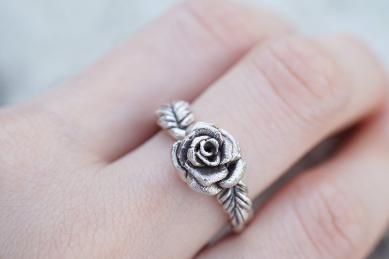 Mini Rose ring - 戒指 - 银 银色