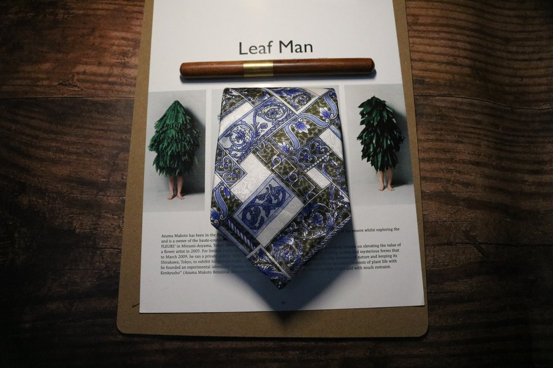 桑蚕丝青花瓷领带复古花纹绅士正装necktie - 领带/领带夹 - 丝．绢 多色