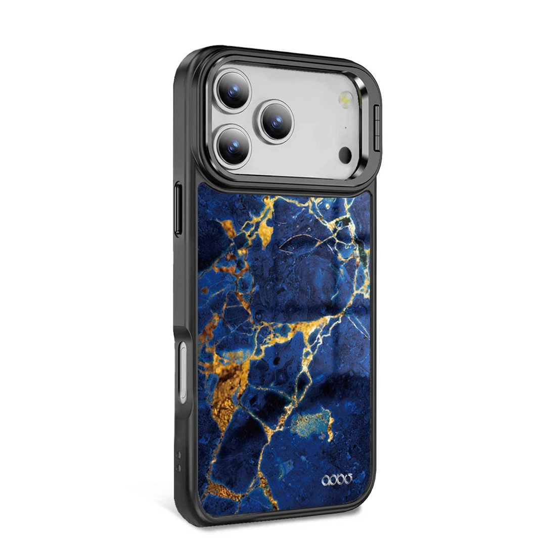 apbs iPhone 全系列 防摔合金框隐形立架手机壳 - 大理石宝石蓝 - 手机壳/手机套 - 其他材质 多色