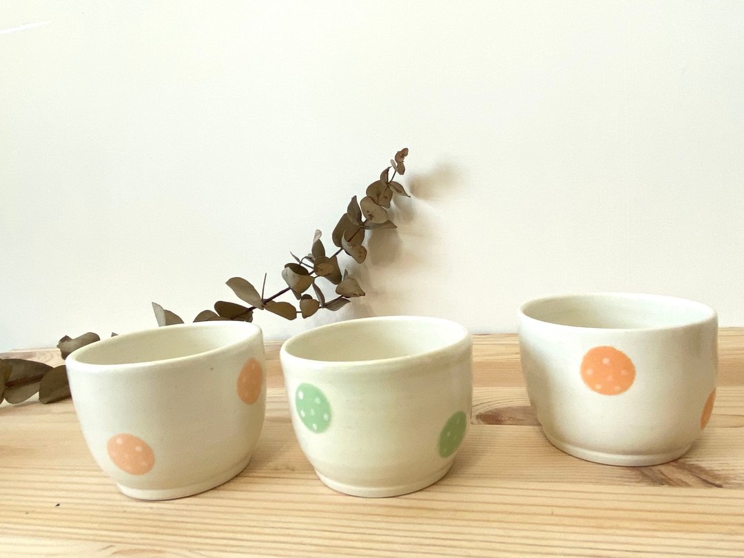 圆点小茶杯 - 茶具/茶杯 - 陶 蓝色