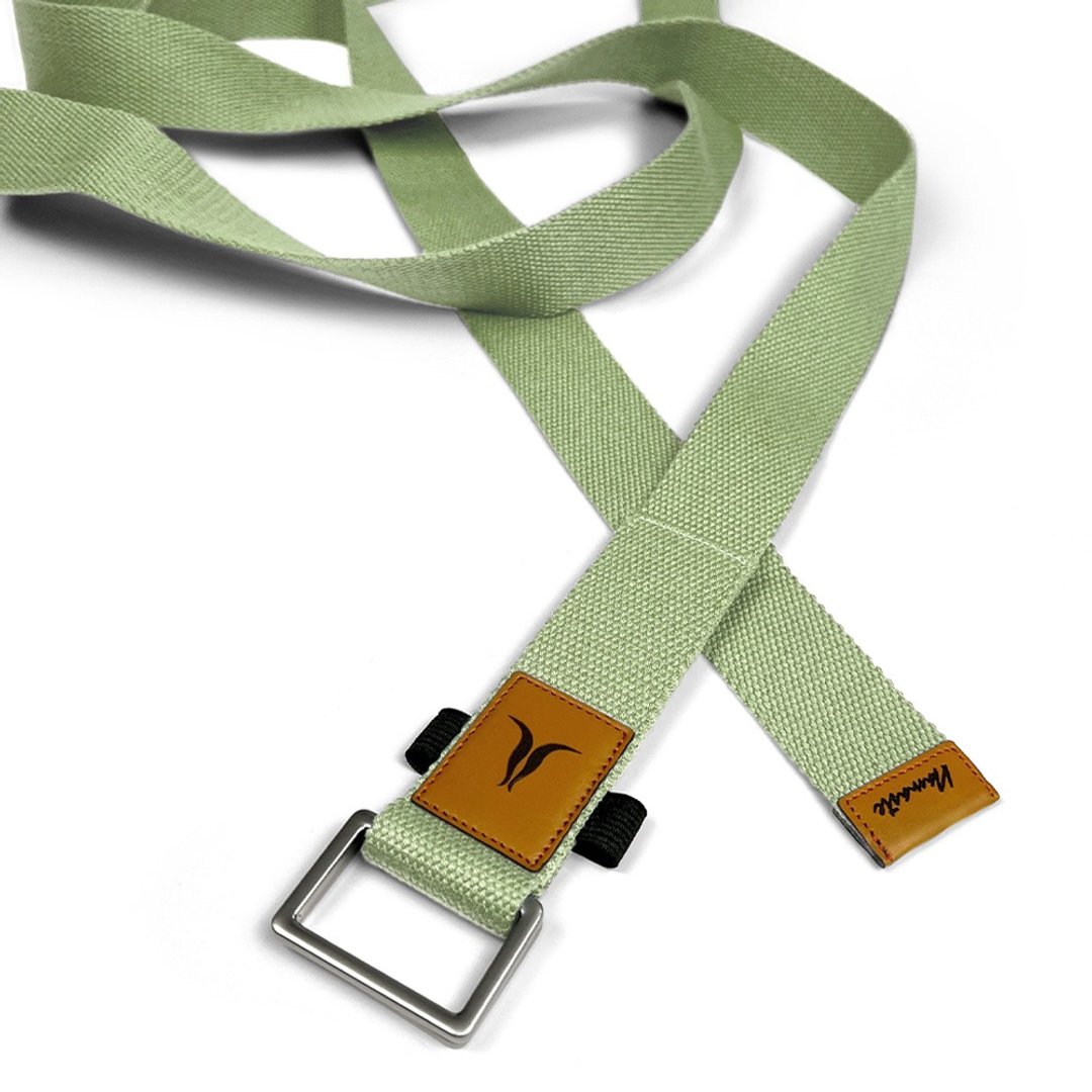 【NAMASTE】Yoga Strap 瑜珈绳240cm(宽4cm) - 薄荷绿 - 运动/健身用品 - 棉 绿色