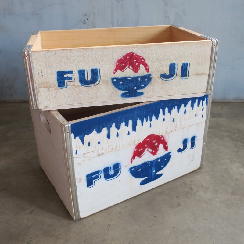 复刻1960s汽水木箱-锉冰 - 收纳用品 - 木头 白色