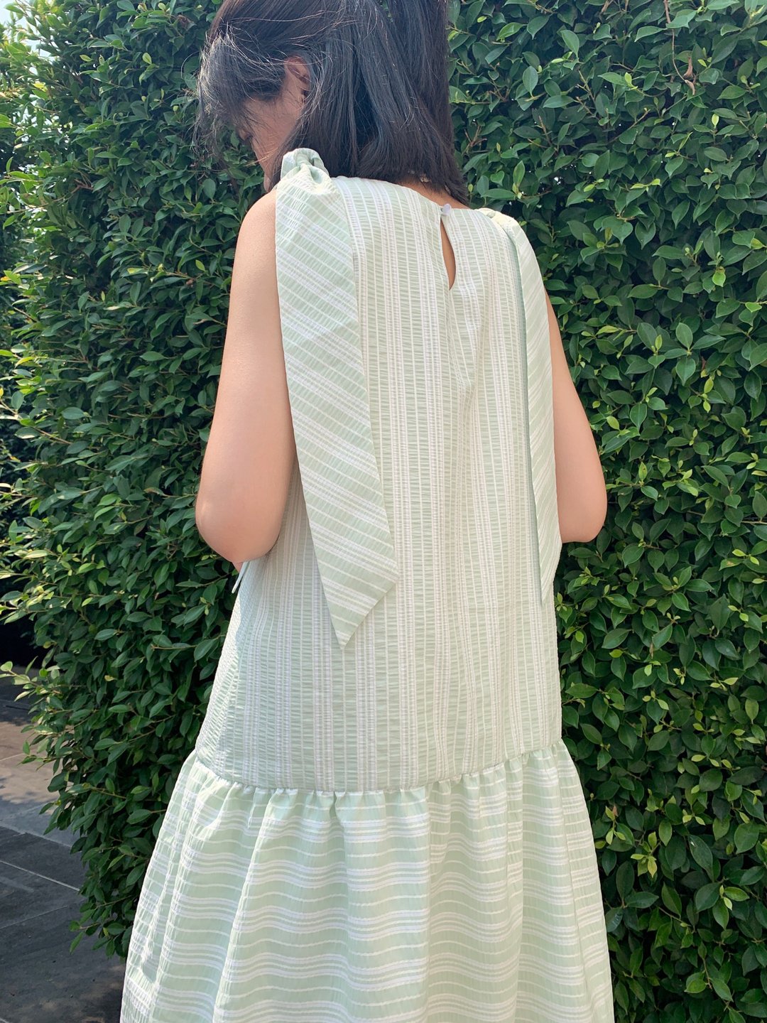 BIRUCHU PUDDING DRESS : Green Pastel Color 布丁 裙子 淡綠色 - 洋装/连衣裙 - 棉 绿色