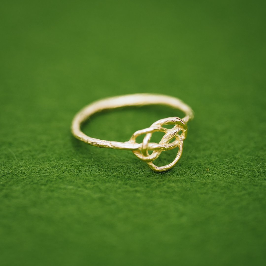 Enmusubi ring #01 - 18K ring - Platinum ring - Japanese knot - Symbolic ring - 戒指 - 24k 金 金色