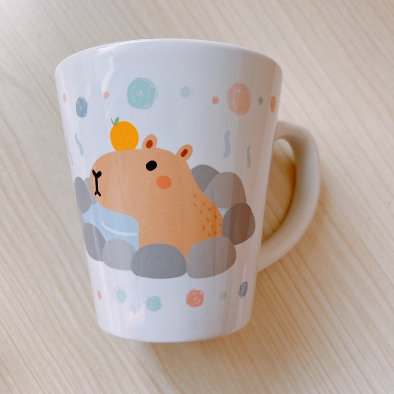 水豚 斜口杯 双面都水豚 - 厨房家电 - 瓷 白色