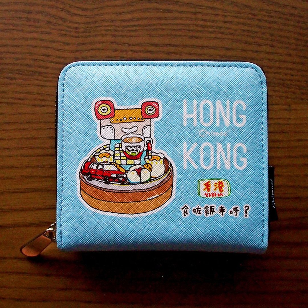 赤毛族游香港 方形拉链包 - 皮夹/钱包 - 其他材质 蓝色