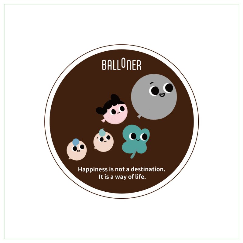 贴纸 / 一起飞高高款 - 贴纸 - 纸 咖啡色