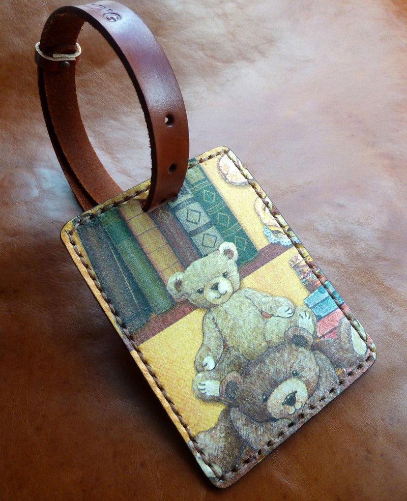 植鞣革行李吊牌/免费打英文名 - 行李吊牌 - 真皮 