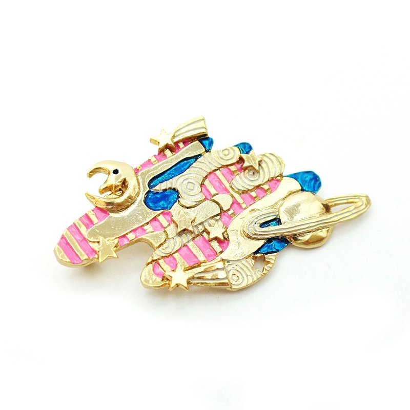 Brilliant Space LIMITED COLOR / Brilliant Space (limited color) with accessory pouch LPB 004 - 胸针 - 其他金属 粉红色