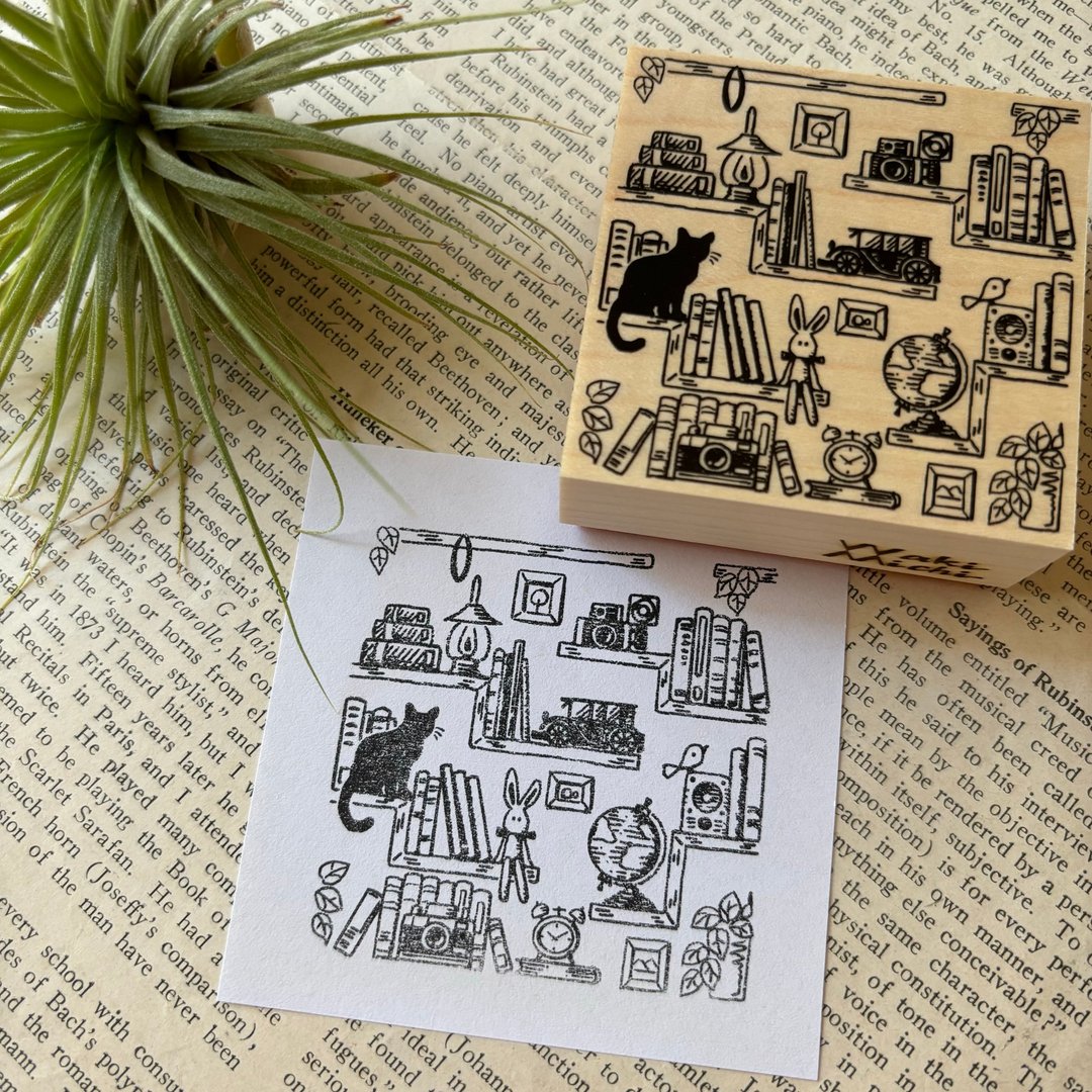 Book shelf 书墙印章 - 印章/印台 - 橡胶 