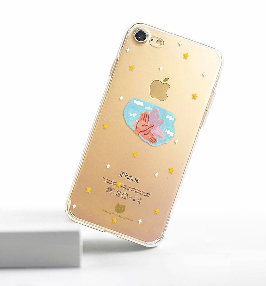 免费刻字 天空星星简约手机壳 iPhone android - 手机壳/手机套 - 塑料 白色