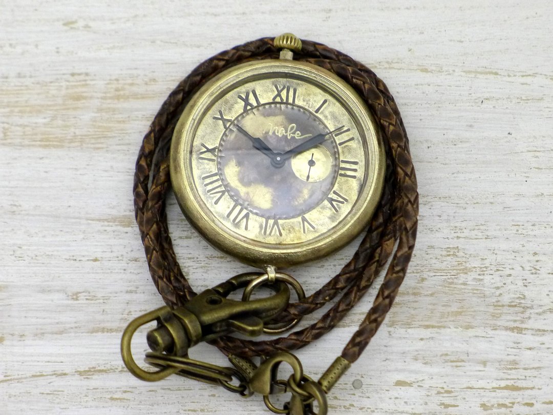 Armor-MEGA Pocket-SS 44mm Pocket Instep Round Case Small Second Handmade Watch (JUM159SS) - 男表/中性表 - 铜/黄铜 金色