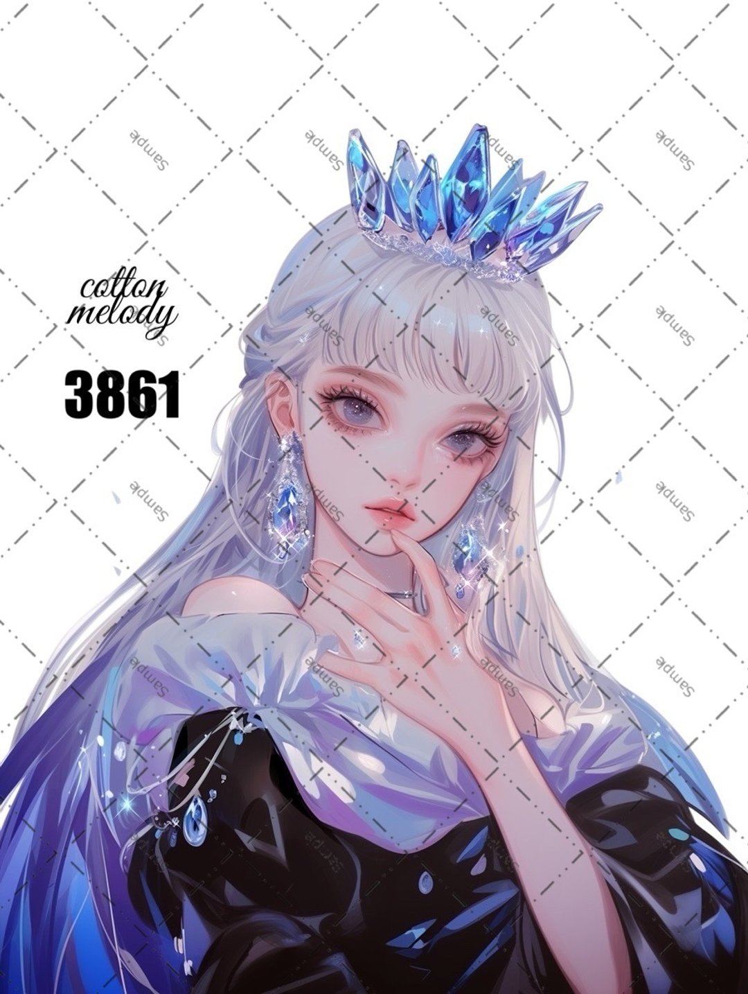 original sticker no.3861 人物贴纸 原创贴纸 原创人物贴纸 装饰贴纸 cotton melody - 贴纸 - 纸 