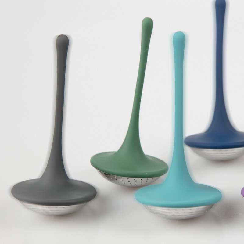 德国设计Tea-totum / Armygreen Tea Infuser- 旋转陀螺泡茶隔 / 军绿色 - 茶具/茶杯 - 硅胶 绿色