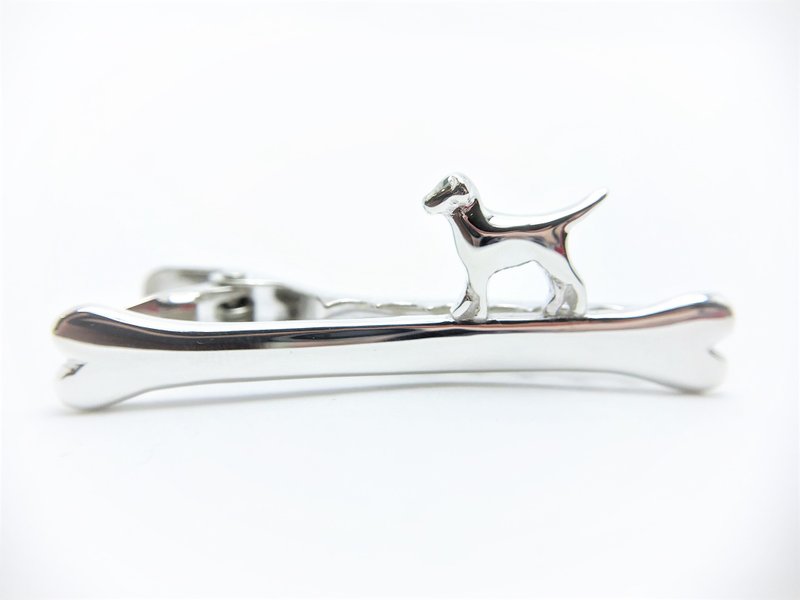 拉布拉多猎犬银色领带夹 - 领带/领带夹 - 纯银 银色