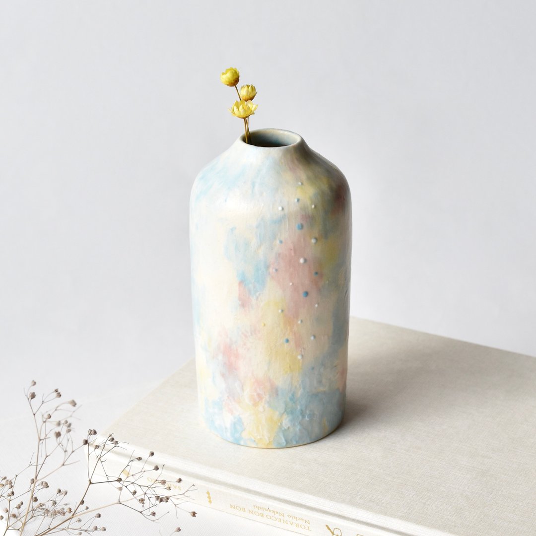 Vase of morning light, one-of-a-kind - 花瓶/陶器 - 陶 多色
