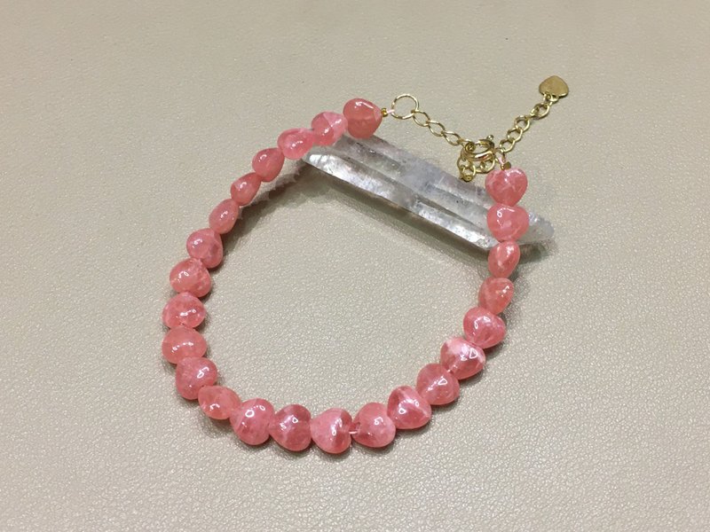 阿根庭红纹心形手链 - 最佳姻缘水晶 - 手链/手环 - 水晶 