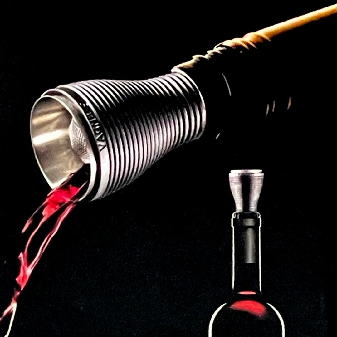 VAGNBYS 五合一醒酒注酒器 限量送随身收纳袋 - 酒杯/酒器 - 不锈钢 黑色