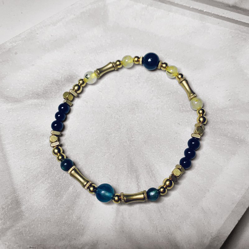 多宝绿色系列 古典黄铜手串 - 手链/手环 - 半宝石 