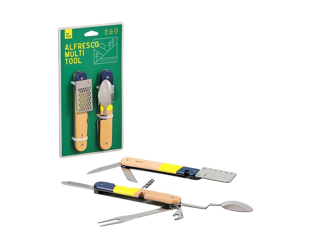 【Gentlemen's Hardware】9合1不锈钢Alfresco多功能工具 - 露营用品 - 不锈钢 黄色