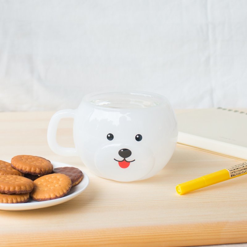 呜呼双层玻璃杯 - 玻璃杯 - 玻璃 白色