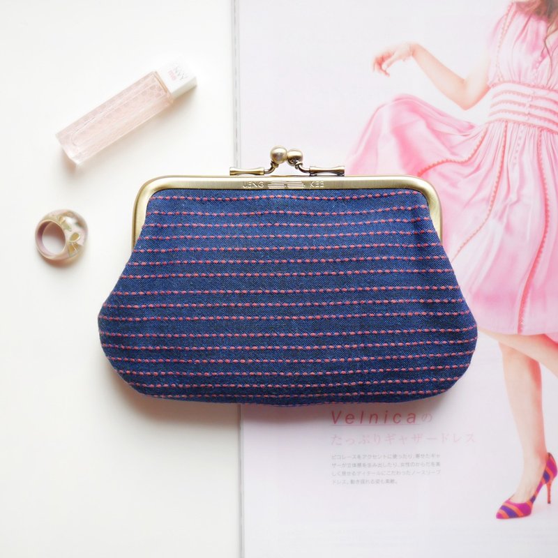 UENG KEE翁记 蓝底红线口金包 子母包 / 零钱包 【台湾制造】 - 零钱包 - 其他金属 蓝色