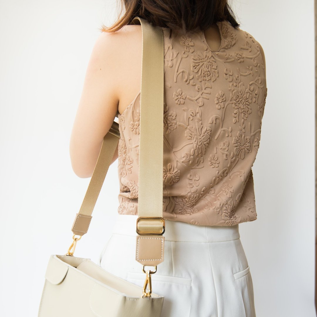 Bag strap in Beige/ Nylon bag strap in Beige - 其他 - 真皮 咖啡色