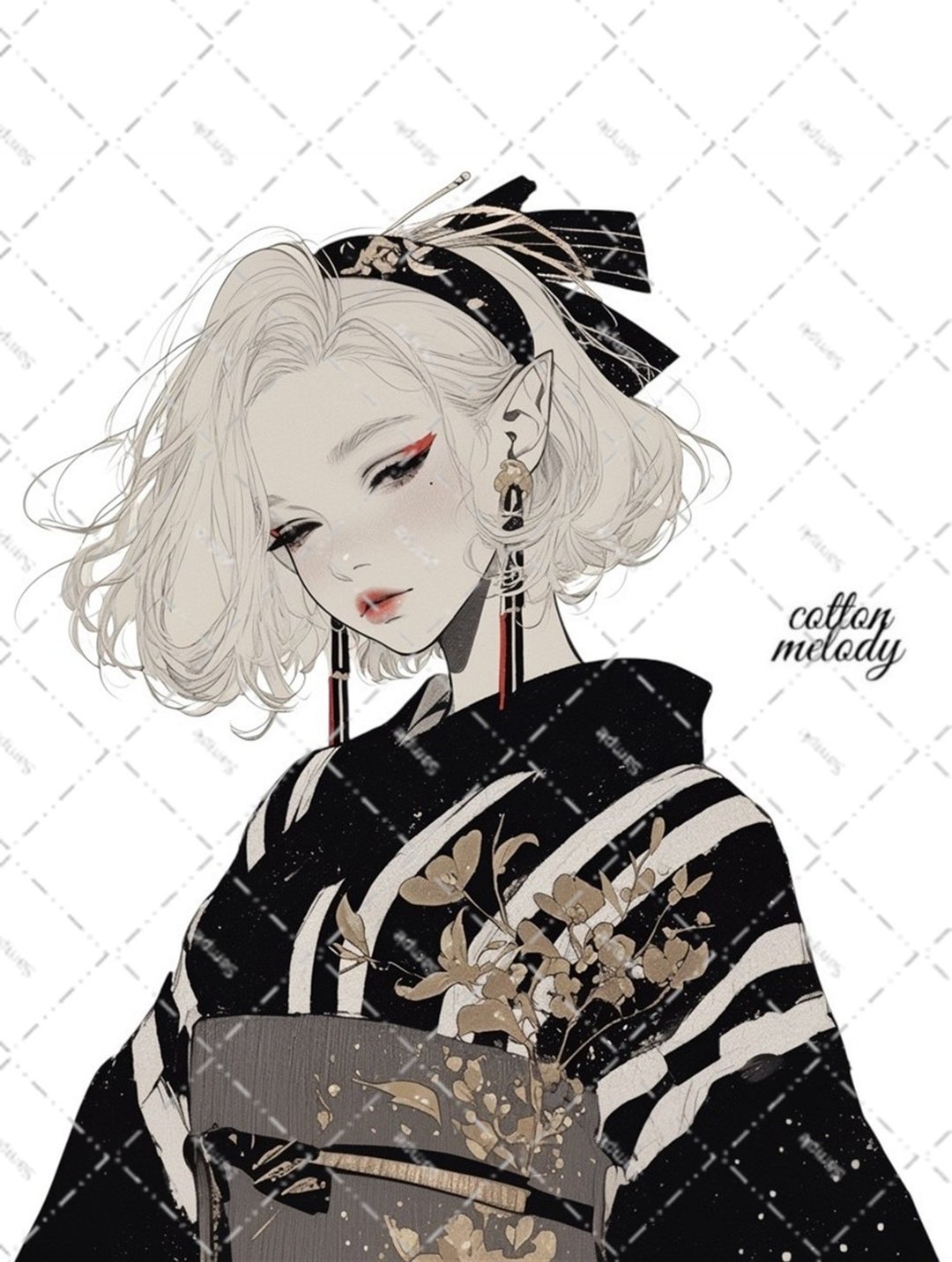 原创贴纸 no.6875 人物贴纸 原创贴纸 人物贴纸 女孩贴纸 原创人物贴纸 - 贴纸 - 纸 