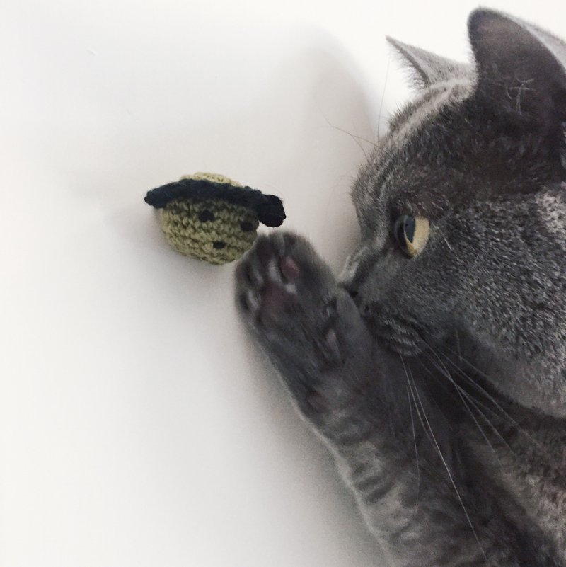 钩织扣针 | 河童 - 胸针 - 棉．麻 绿色