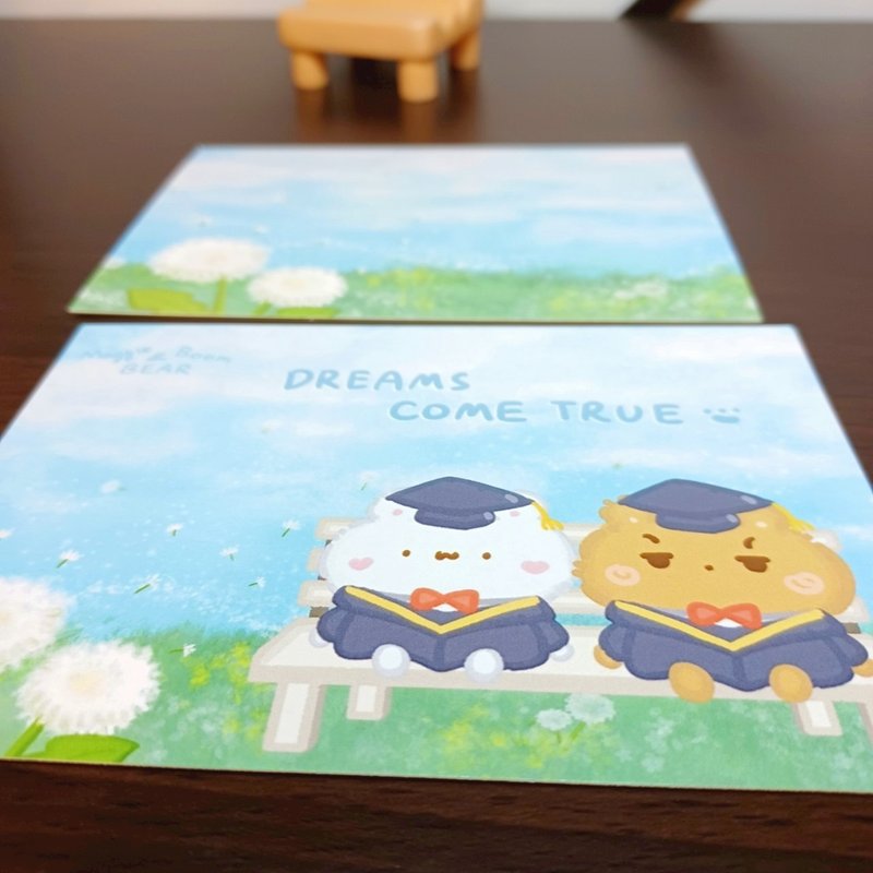 毕业小熊 - 毕业明信片 - 系列1 - 卡片/明信片 - 纸 蓝色