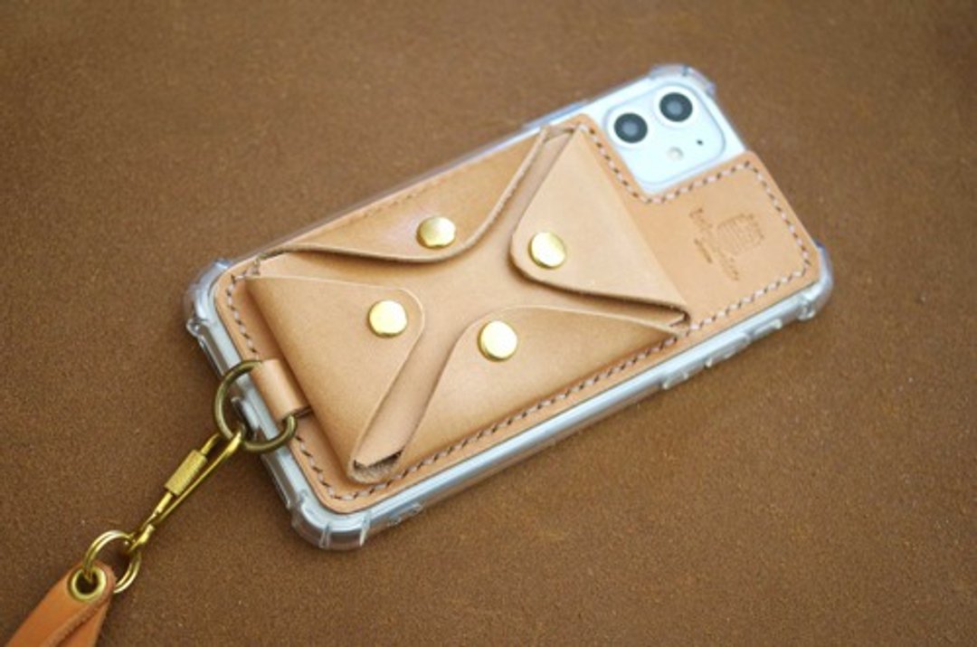 Genuine leather saddle leather smartphone iphone back multi-case compatible with all models [made-to-order] - 其他 - 真皮 