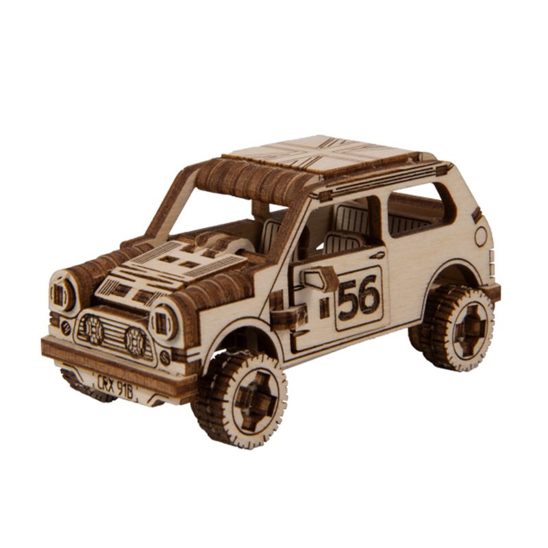 偷偷为男友准备的手工礼物 WOODEN CITY Rally Car 1 / 立体模型 - 木工/竹艺/纸艺 - 木头 卡其色