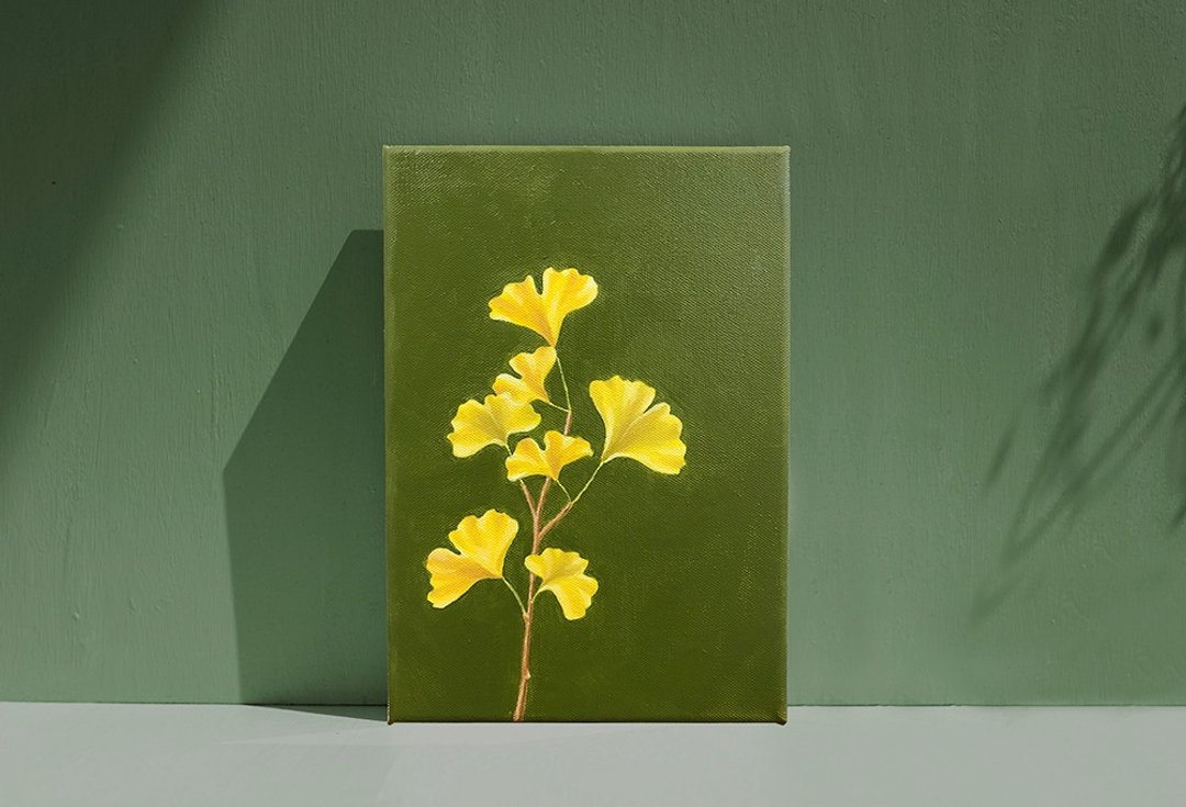 【体验】台中油画体验课程/四季花令 - 银杏/台中画室 - 插画/绘画/写字 - 棉 