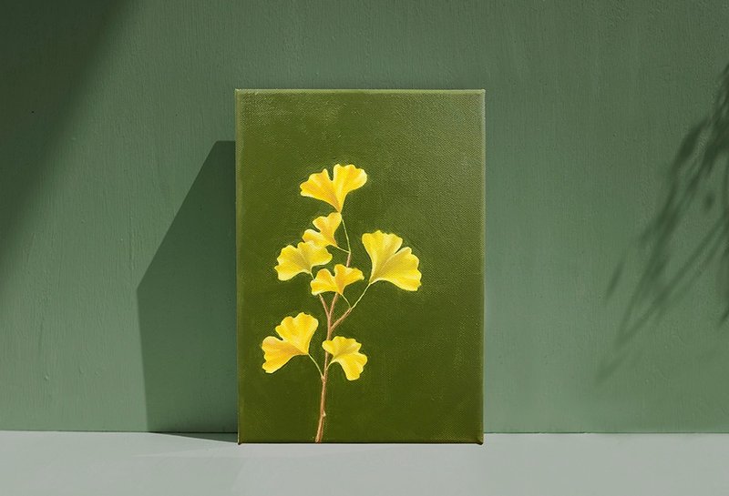 【体验】台中油画体验课程/四季花令-银杏/台中画室 - 插画/绘画/写字 - 棉．麻 